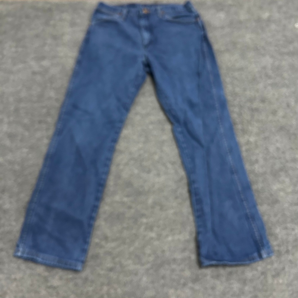 Wrangler Jeans Mens Size 34x32 Blue Cowboy Cut Original Fit Straight Leg 13MWZ